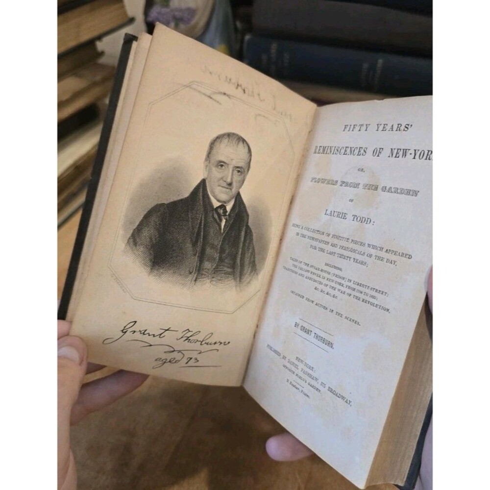 1845 Signed 1st Ed. of Flowers from the Garden of Lori Todd By Grant Thorburn